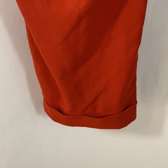 Torrid Orange Crepe Self Tie Tapered Pants - Picture 8 of 9